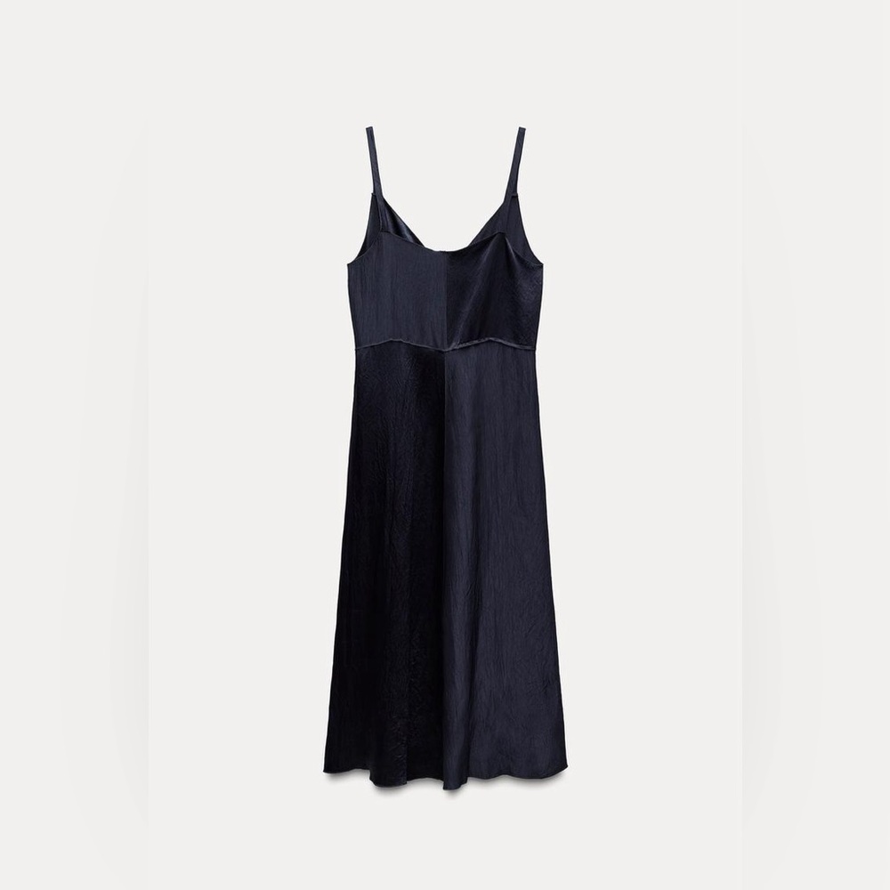 ZARA NWT SATIN EFFECT SLIP DRESS ZW COLLECTION SIZE MEDIUM - Picture 4 of 6